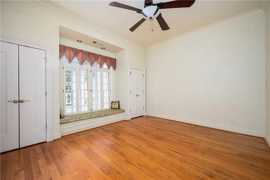 Bedroom on main level with storage bench