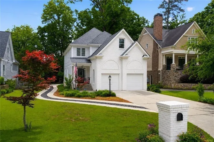 Virtual rendering of house painted white