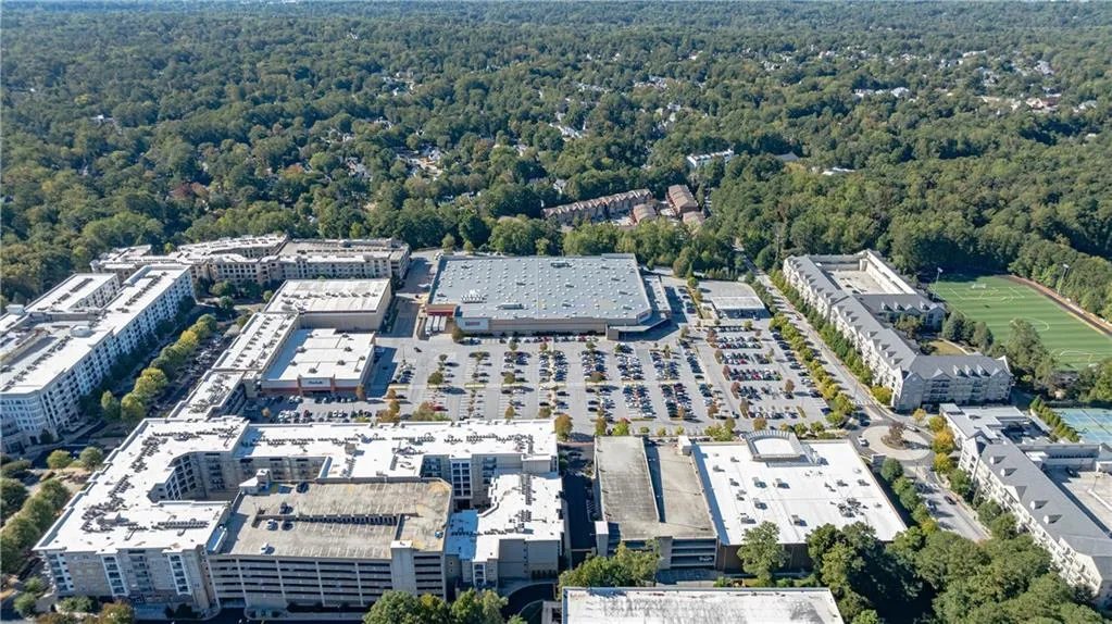 Aerial view of a heavily wooded area Aerial view of a heavily wooded area
