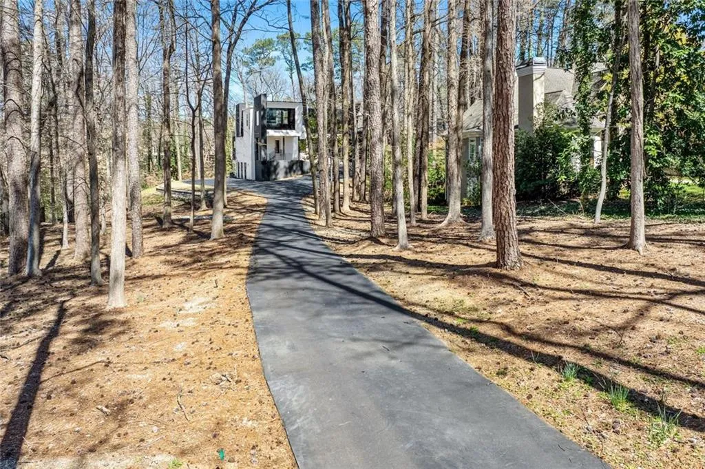 View of asphalt driveway