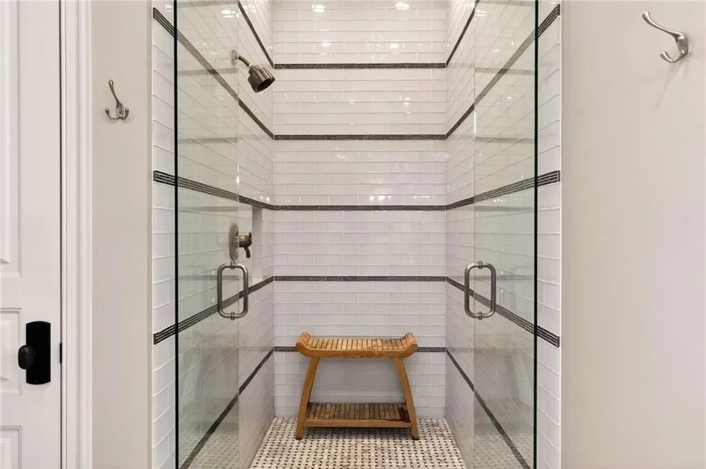 Bathroom with a shower stall