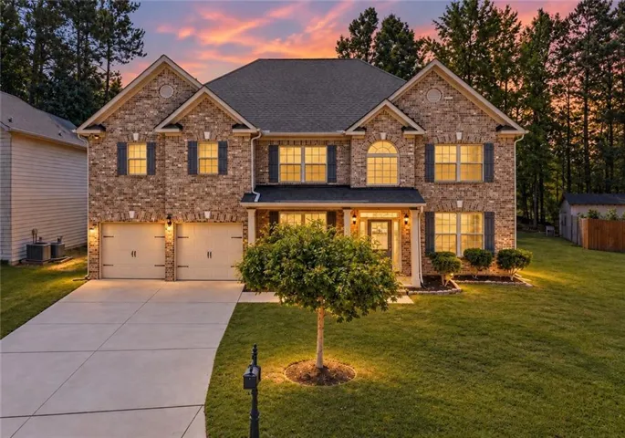 Brick exterior with gabled roof lines