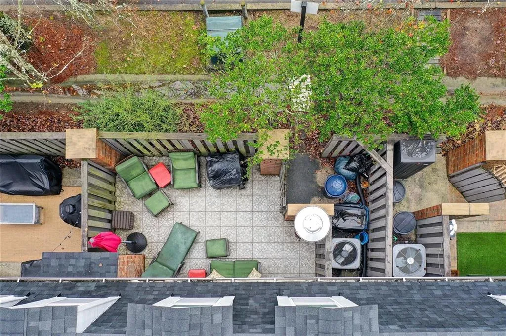 Drone / aerial view of private patio area