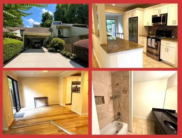 Real Estate Listing Photos. Images of the property's exterior, kitchen, living area, and bathroom