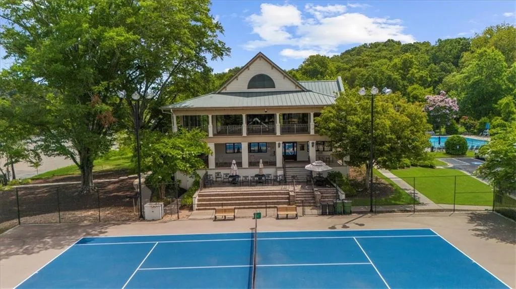 View of tennis court