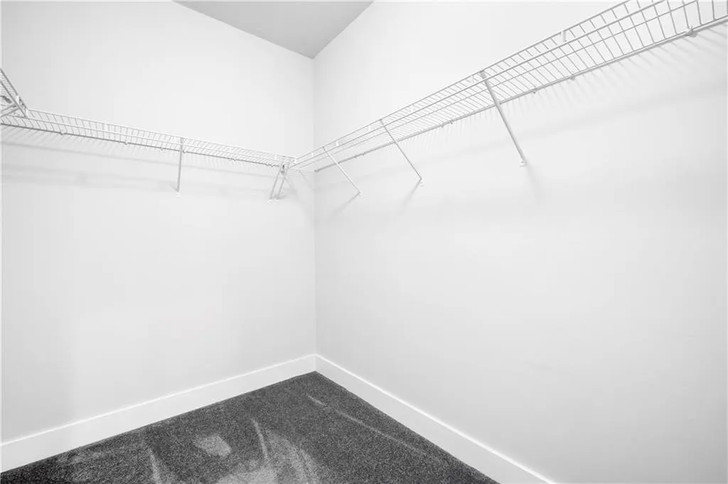 Walk in closet with carpet flooring