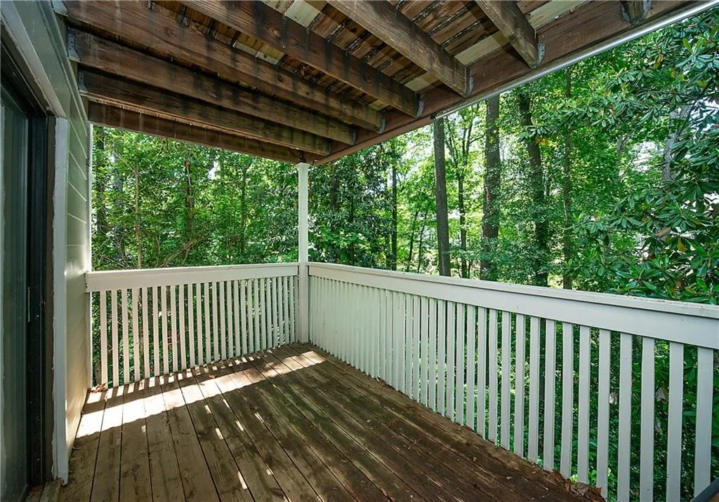 View of wooden terrace