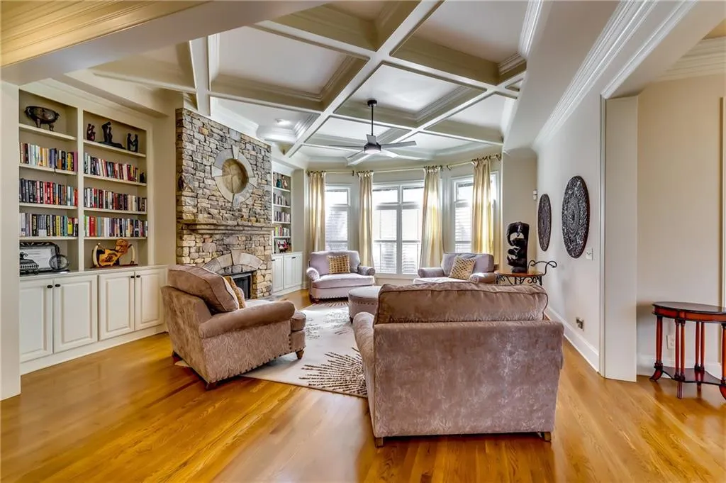 Elegant living room on the main level.