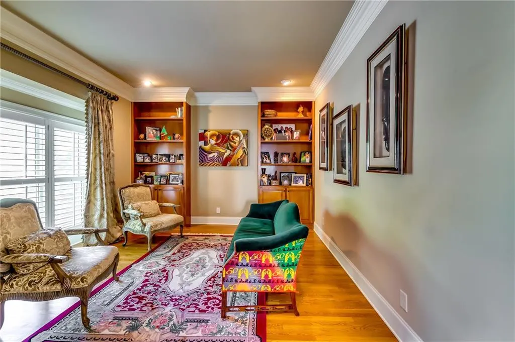 One of two sitting areas on the main level.
