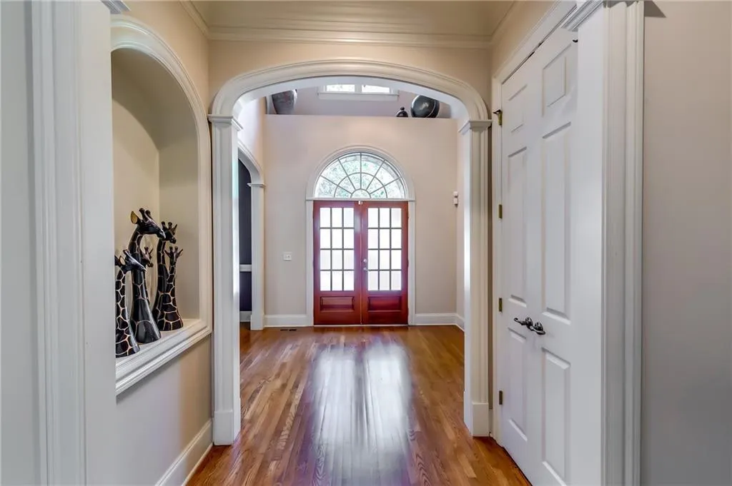 The entrance foyer view from inside the house.