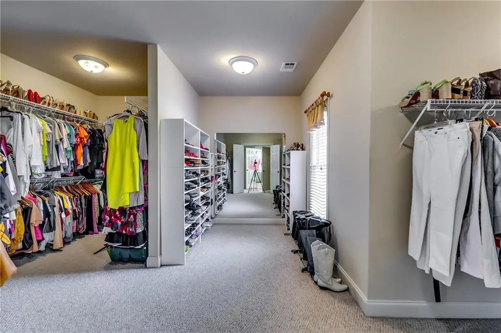 Humongous master bedroom closets.