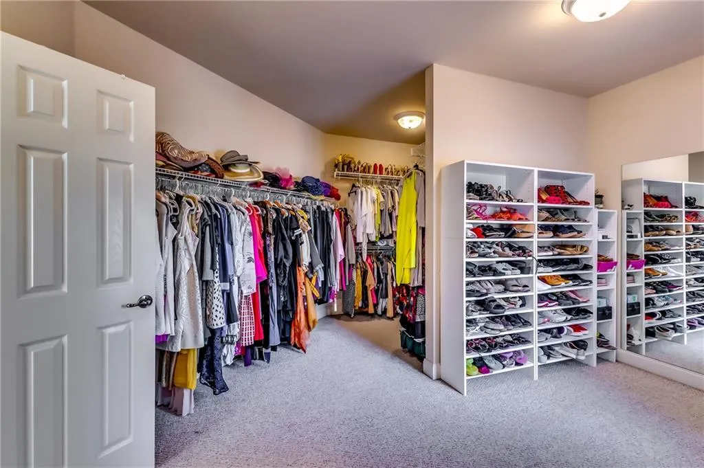 Humongous master bedroom closets.