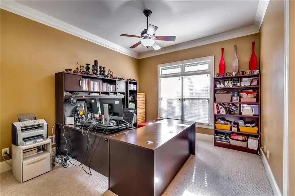 Spacious office on the main level. May also be used as 6th bedroom.