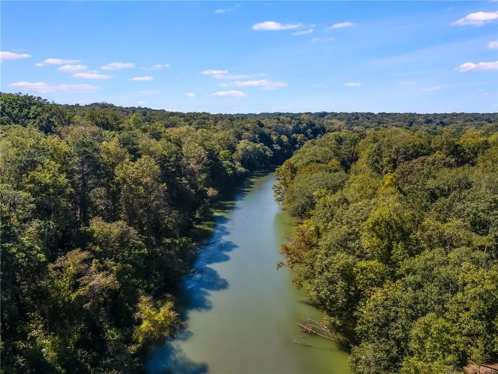 Aerial view of a large body of water
