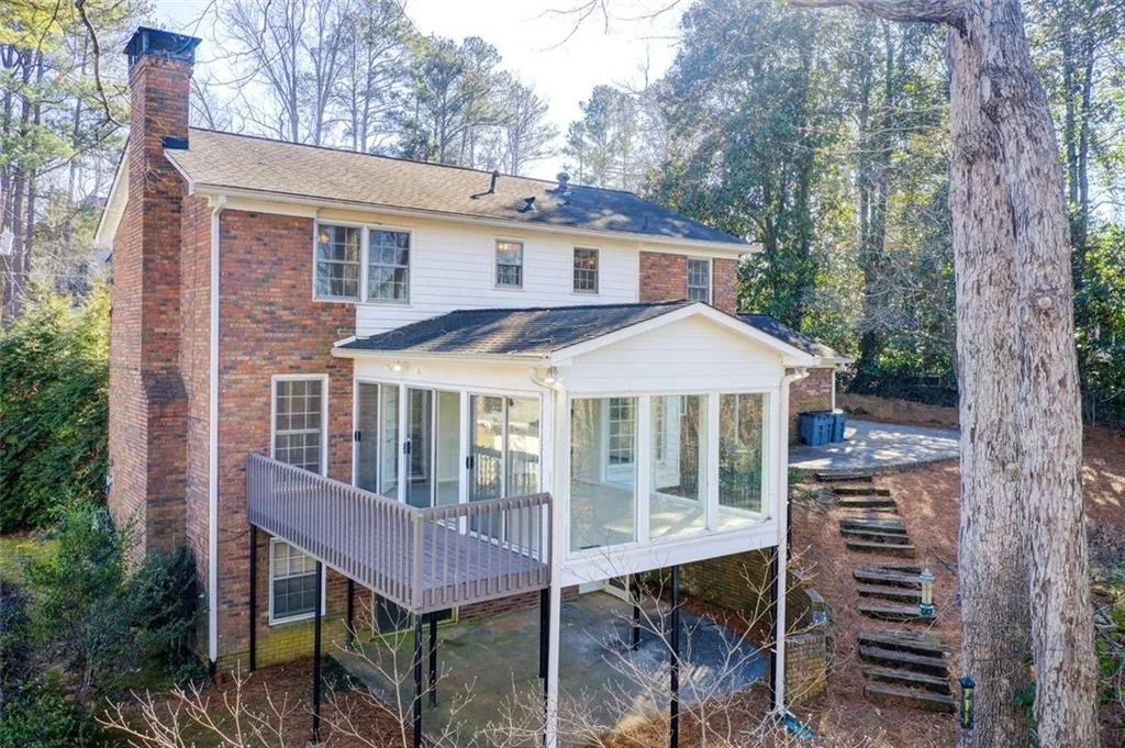 Backyard  and patio area