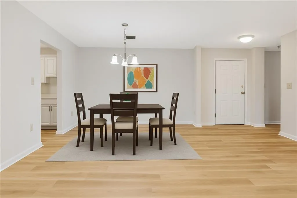 Virtually staged photo of dining area
