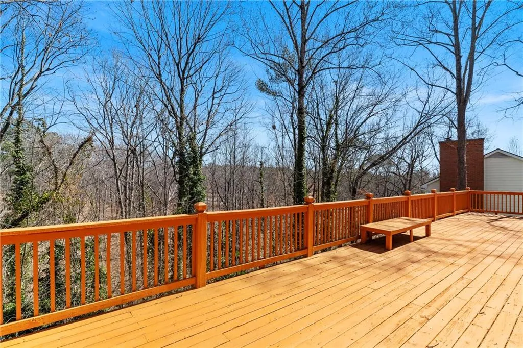 View of wooden deck