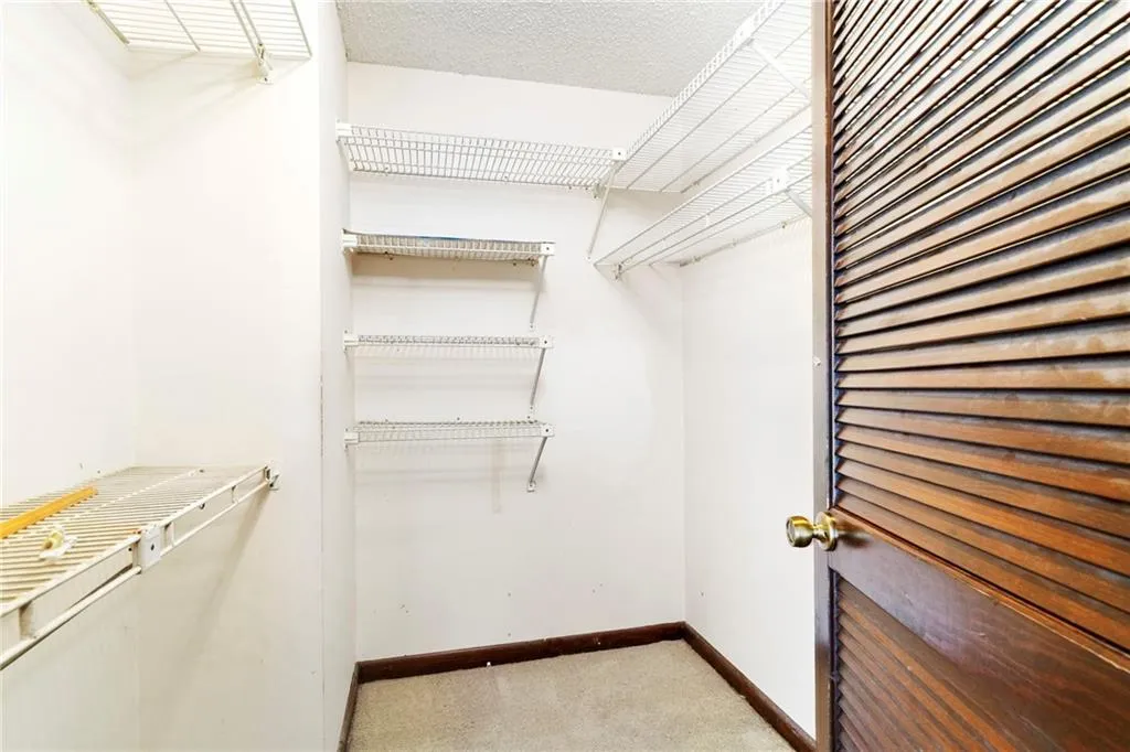 Walk in closet featuring carpet flooring