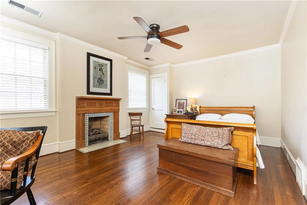 Fourth bedroom has a fireplace and ensuite bathroom.