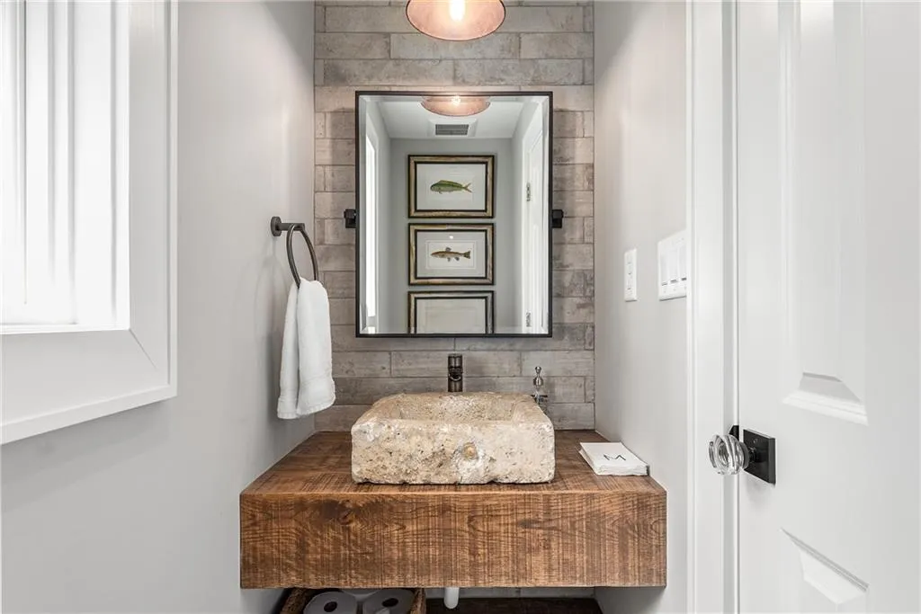 Downstairs powder room