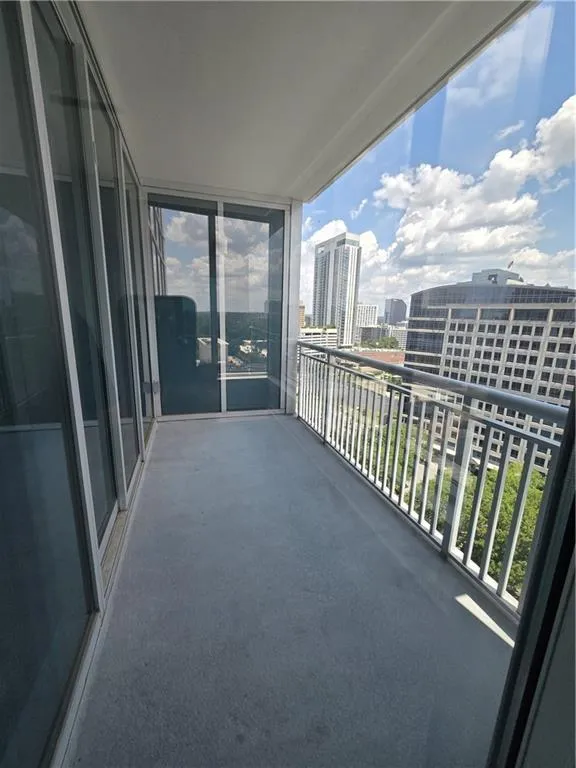 Balcony with a city view