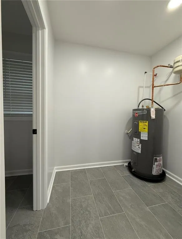 Utility room with water heater