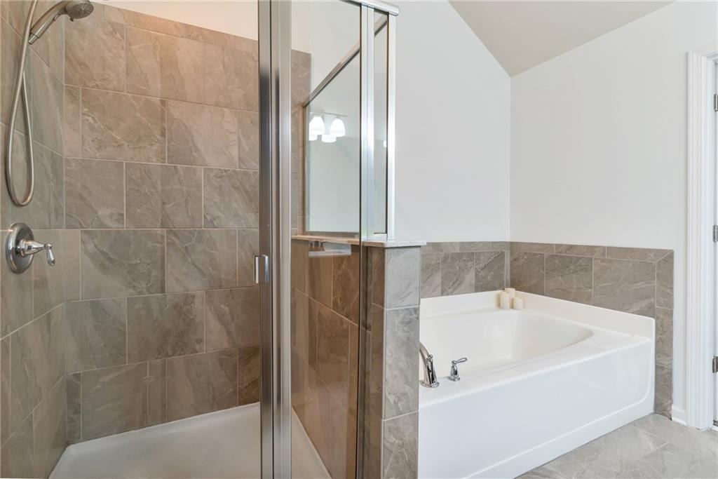 Separate shower and soaking tub Separate shower and soaking tub