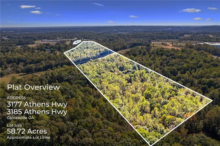 Birds eye view of property