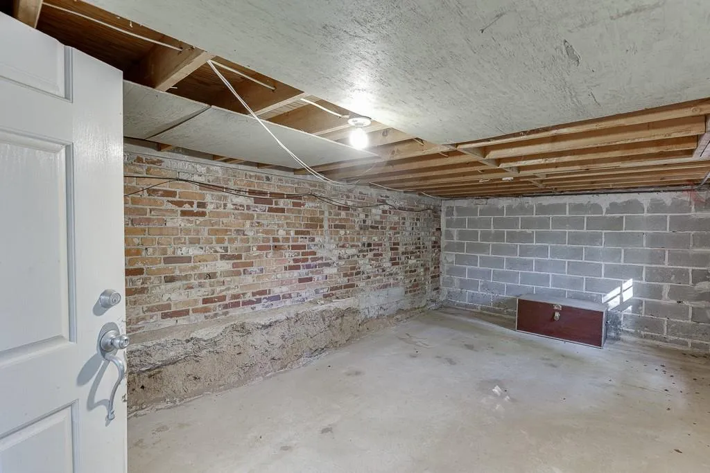 View of unfinished below grade area