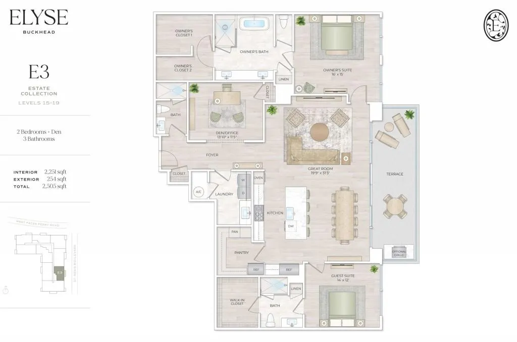 102 W Paces Ferry Road Unit 1803, Atlanta, Georgia 30305, 2 Bedrooms Bedrooms, 0 ,3 BathroomsBathrooms,Residential,For Sale,102 W Paces Ferry Road Unit 1803,7712121
