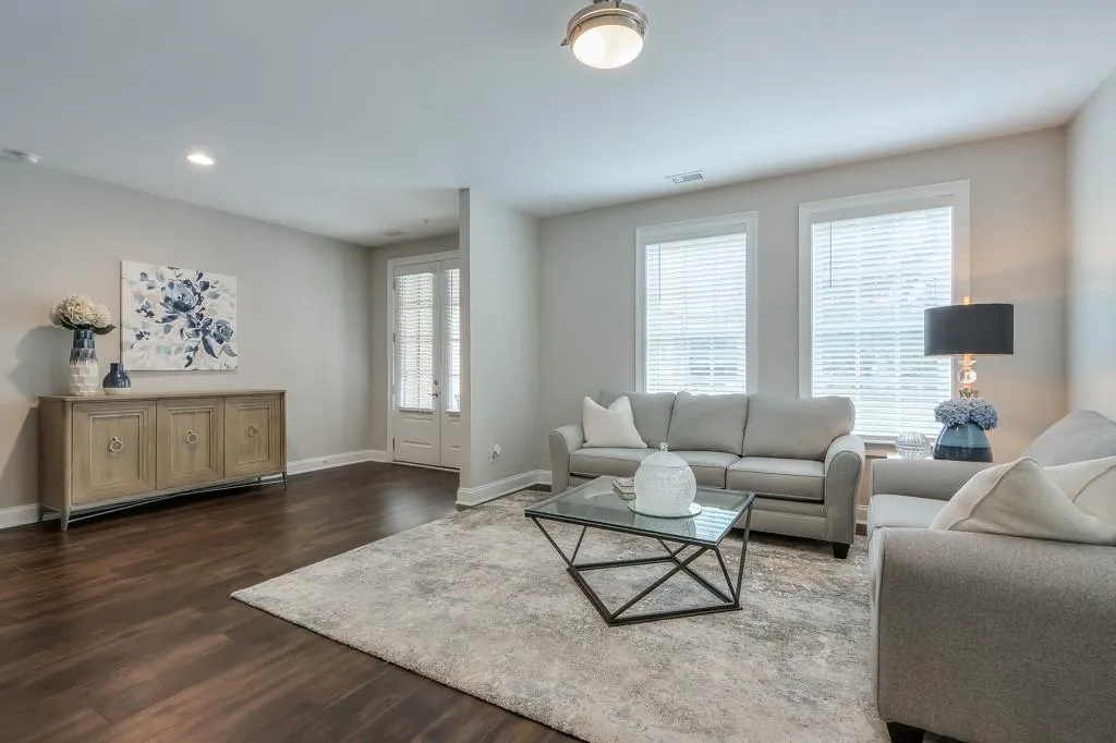Terrace Living room featuring plenty of natural light and hardwood floors