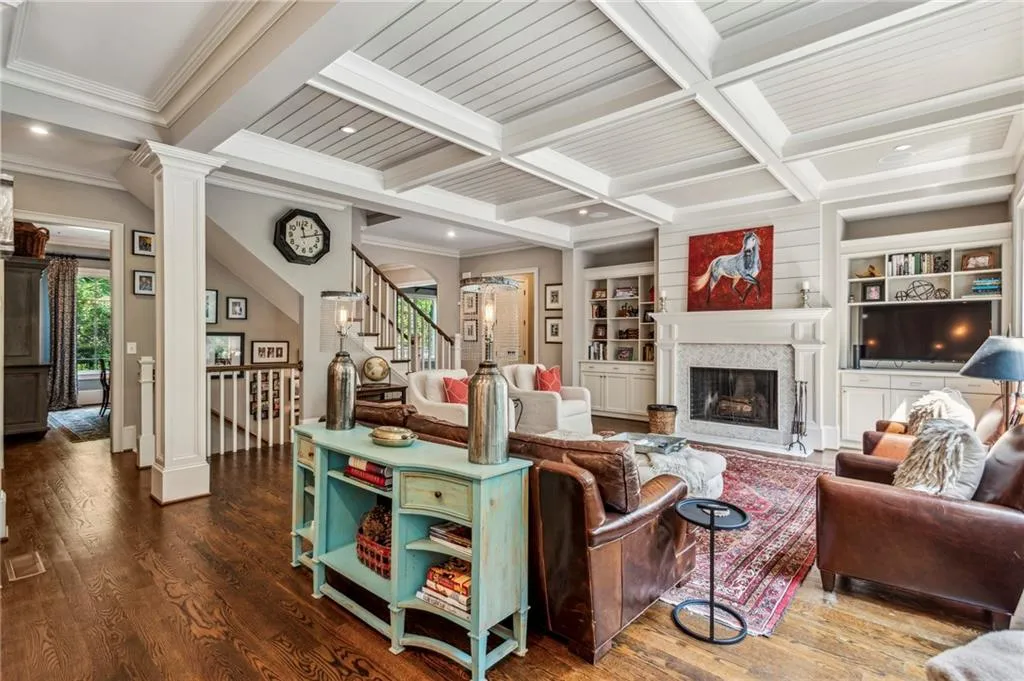Family room, view from kitchen island