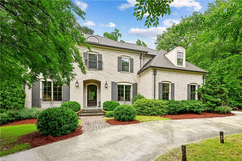 French country style brick house