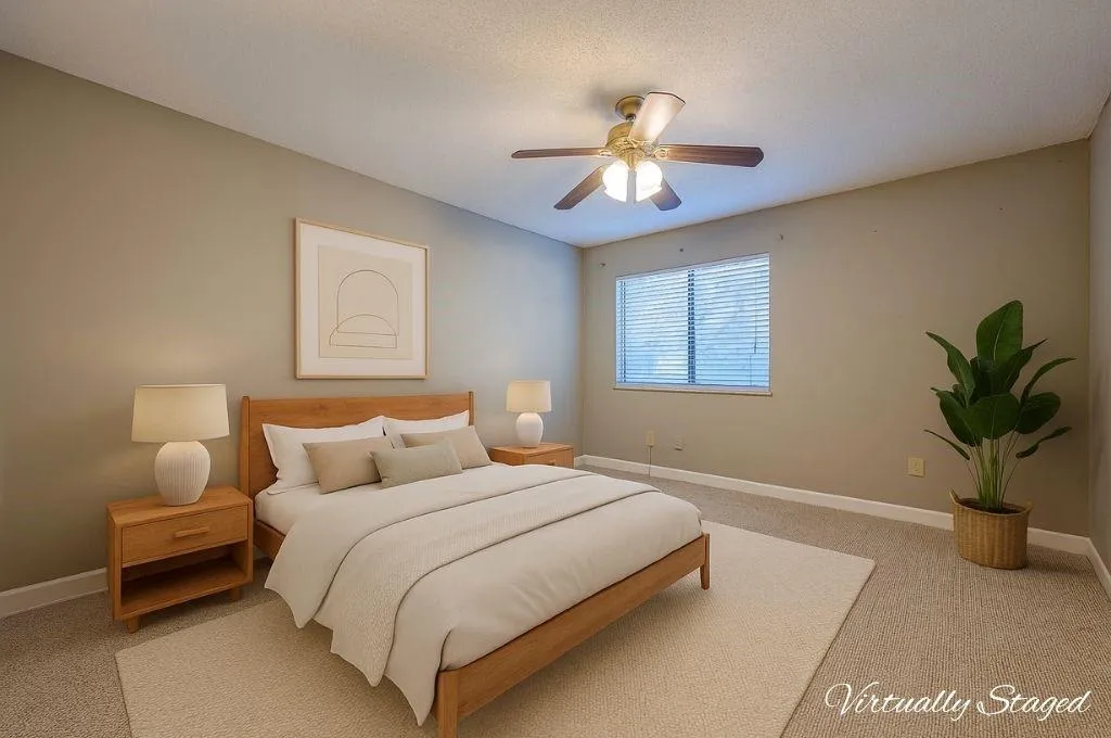 Virtually Staged Bedroom