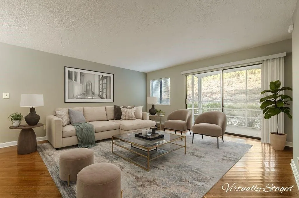 Virtually Staged Family Room