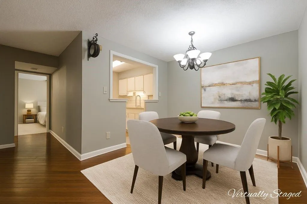 Virtually Staged Dining Area