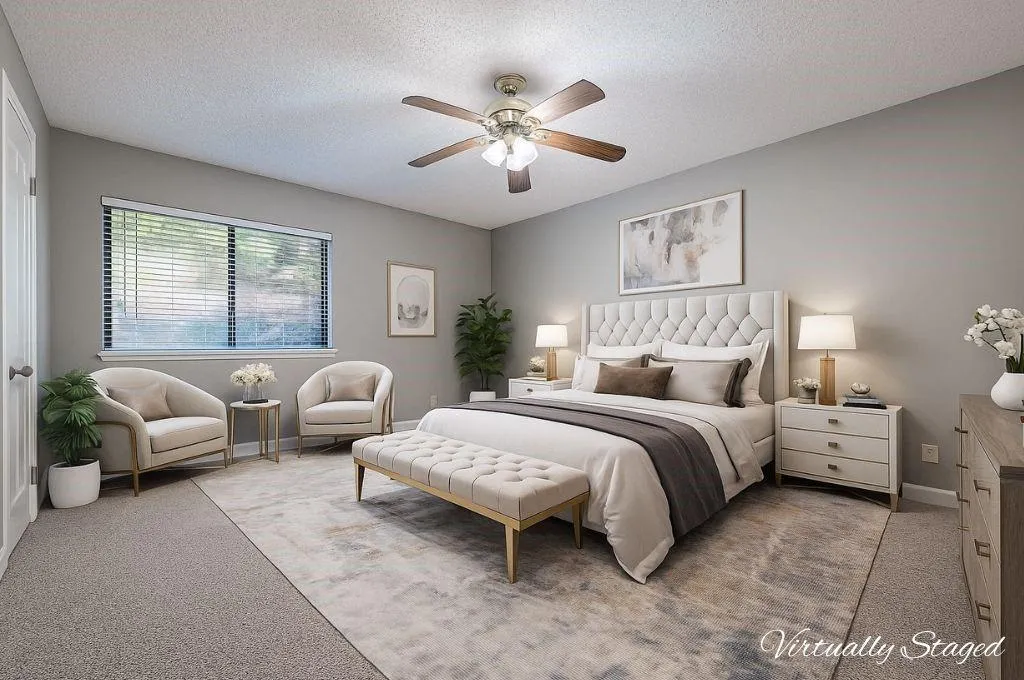 Virtually Staged Bedroom