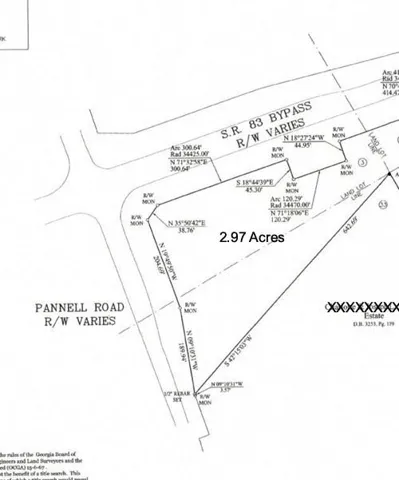 Survey Plat. Depicting the property boundaries, dimensions, and adjacent roadways