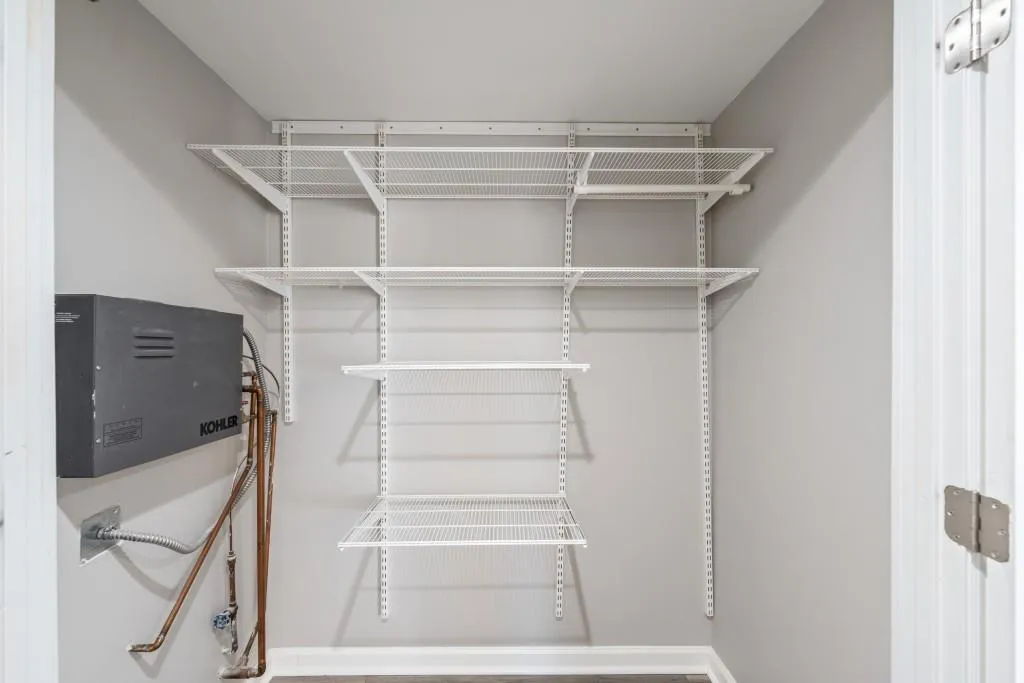 Additional closet space for storage