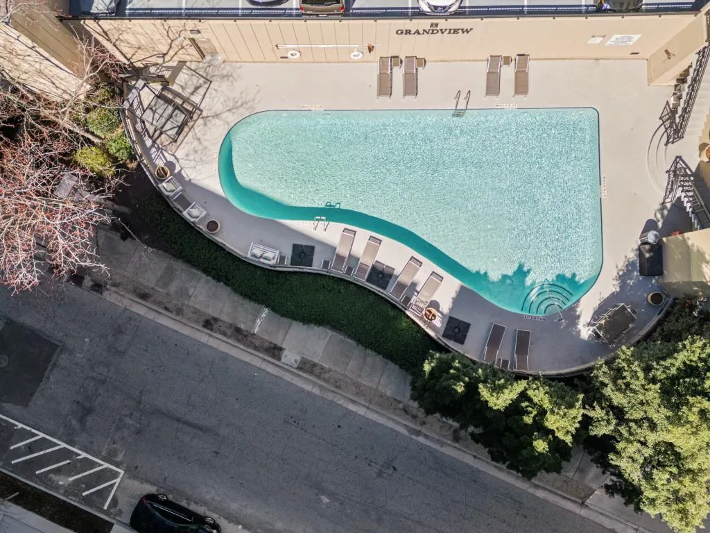 Aerial view of pool