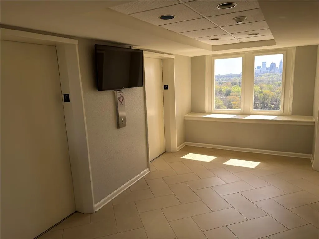 Empty room featuring elevator