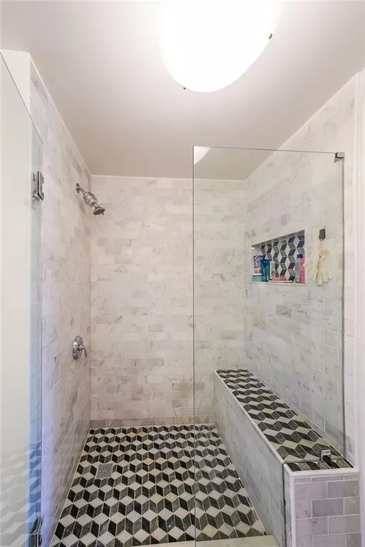 Bathroom featuring a stall shower