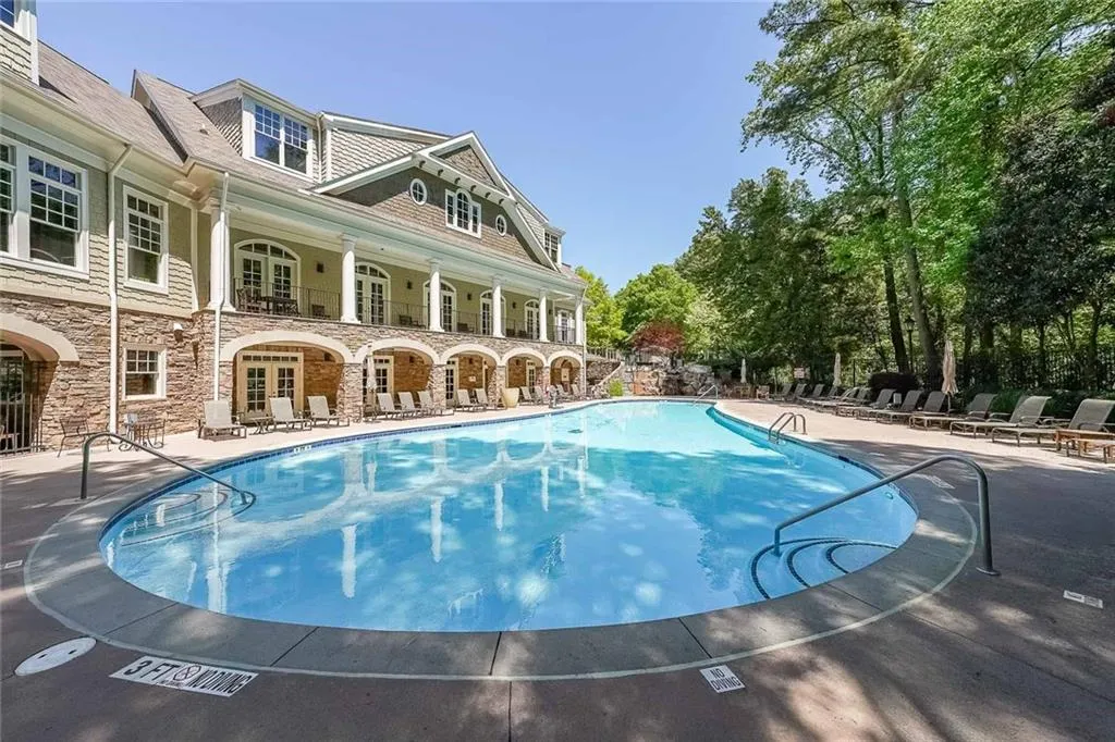 Pool featuring french doors and a patio