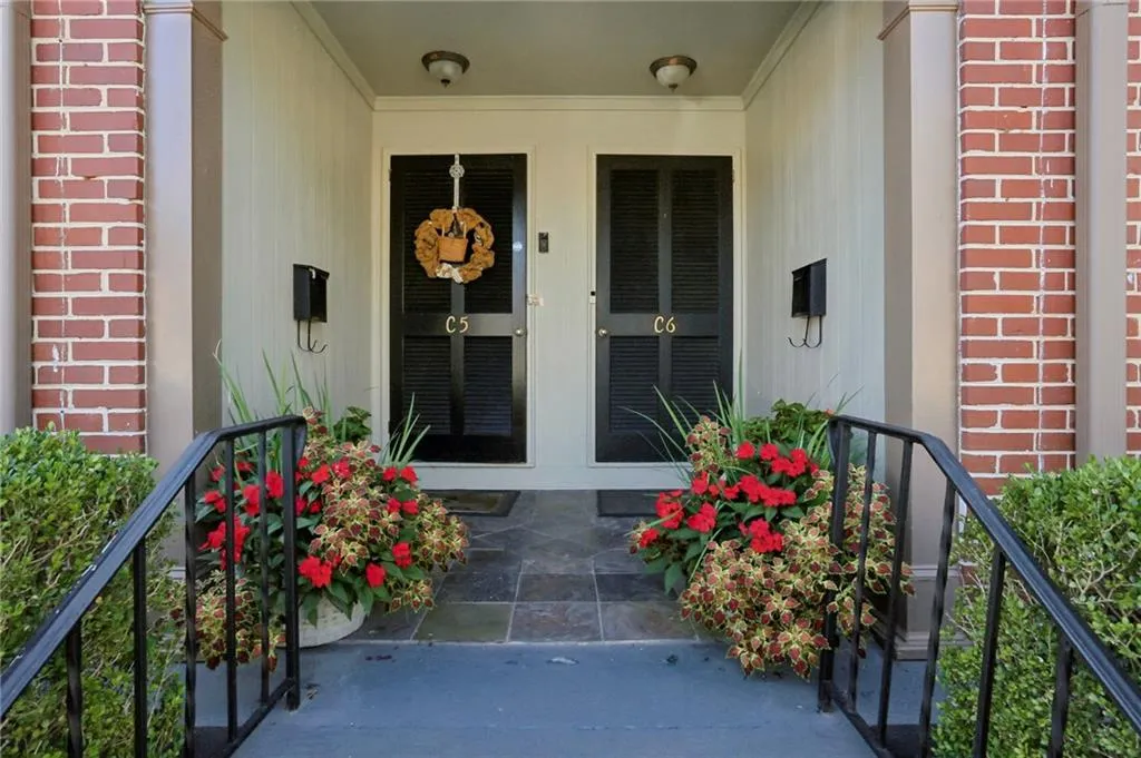 Entrance to property featuring french doors