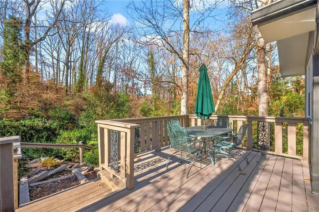 Freshly Painted Deck | Custom Iron Accents | Private Wooded Views | Professional Hardscaping