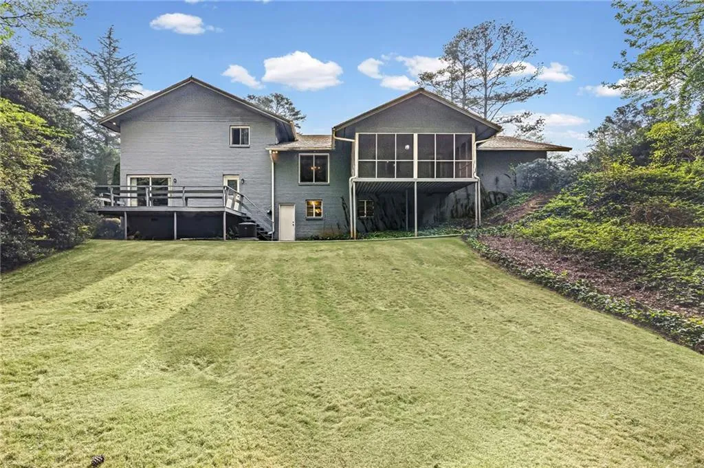 View from back of lot to back of house