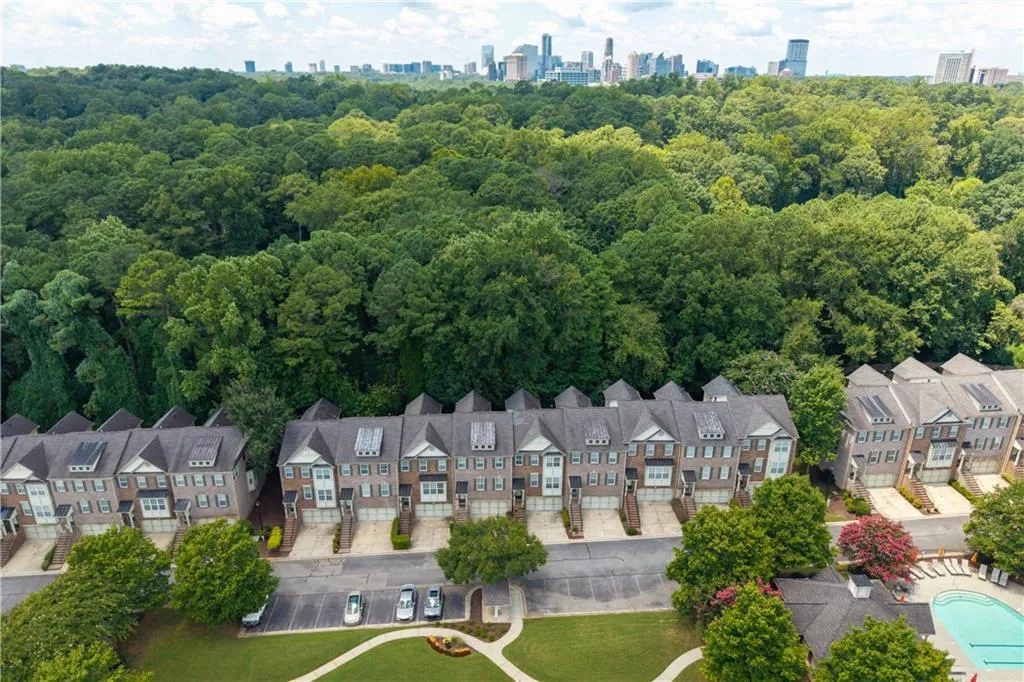 Aerial view of skyline