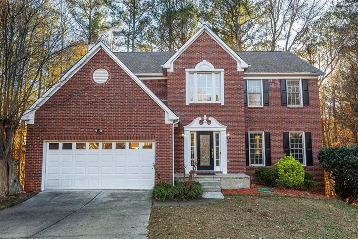 Brick exterior with white trim