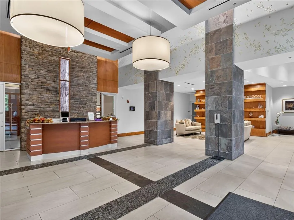 Spacious main floor lobby