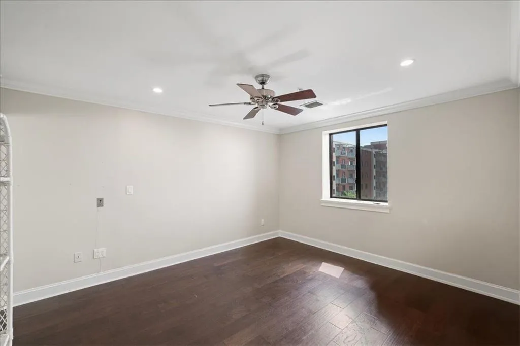 This is bedroom #1 and is to the back left of the door.  Oversized room and will fit just about any kind of bed.